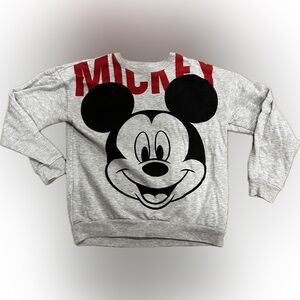 Disney Mickey Mouse Graphic Sweatshirt Women’s XS Gray Crewneck Pullover